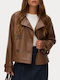 Γυναικείο Biker Jacket Cocoa Brown
