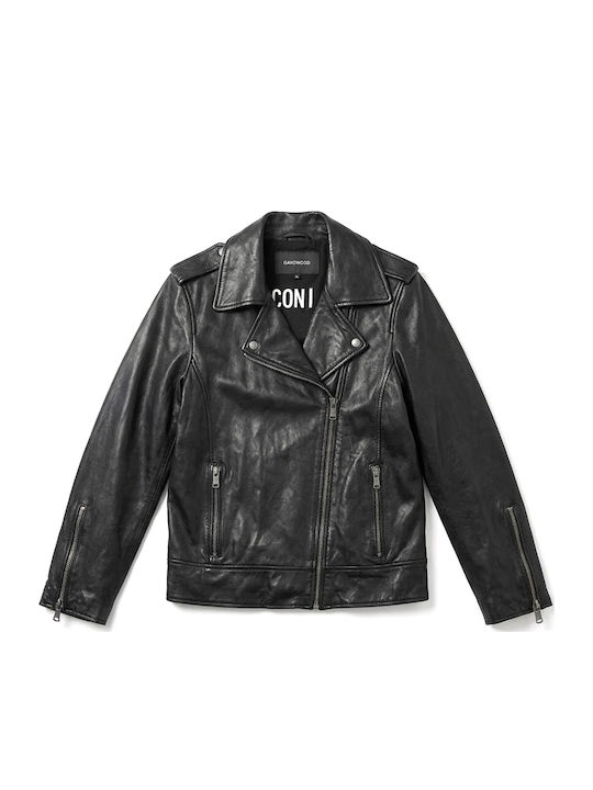 Oakwood Women Δερμάτινο Μπουφάν Biker Δερμάτινα Μαυρο
