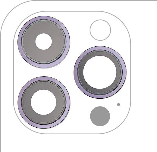 Suport și ramă pentru obiectivul camerei spate Iphone 14 Pro 14 Pro Max Set de 3 piese Aftermarket Plus Violet Închis