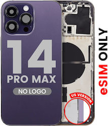 Back Housing W Small Parts Iphone 14 Pro Max Us Version Aftermarket Plus Deep Purple