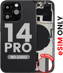 Back Housing W Small Parts Iphone 14 Pro Us Version Aftermarket Plus Space Black