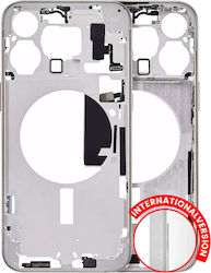 Mid-frame Housing W Small Parts Iphone 15 Pro Max Eu Global Version Aftermarket Plus White Titanium