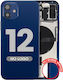 Back Housing W Small Parts Iphone 12 Eu Global Version Aftermarket Plus Blue