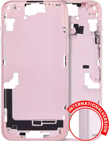 Mid-frame Housing W Small Parts Iphone 15 Plus Eu Global Version Aftermarket Plus Pink