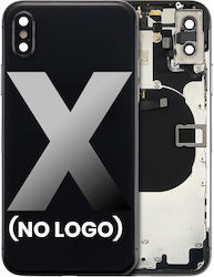 Back Housing Small Components Pre-installed Iphone X No Logo Aftermarket Plus Space Gray