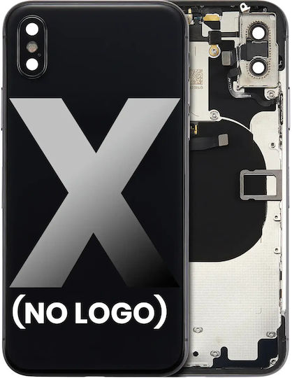 Back Housing Small Components Pre-installed Iphone X No Logo Aftermarket Plus Space Gray