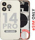 Back Housing W Small Parts Iphone 14 Pro Us Version Aftermarket Plus Gold