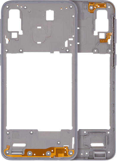 Mid-frame Housing Samsung Galaxy A40 A405 2019 Aftermarket Plus White