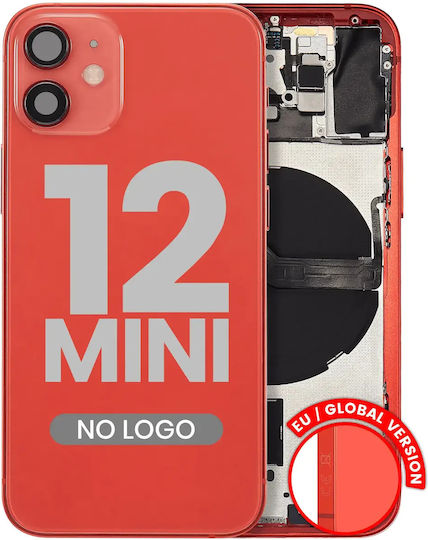 Back Housing W Small Parts Iphone 12 Mini Eu Global Version Aftermarket Plus Red