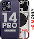 Back Housing W Small Parts Iphone 14 Pro Us Version Aftermarket Plus Deep Purple