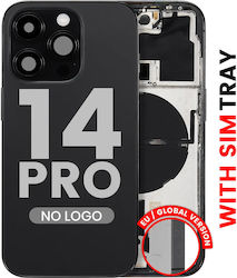 Back Housing W Small Parts Iphone 14 Pro Eu Global Version Aftermarket Plus Space Black