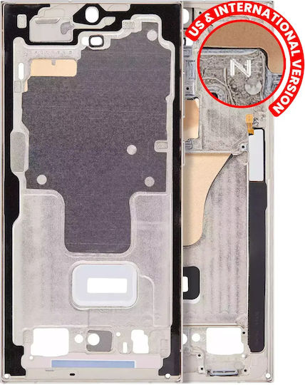 Carcasă De Mijloc Samsung Galaxy S23 Ultra 5g Versiunea SUA Și Internațională Crem