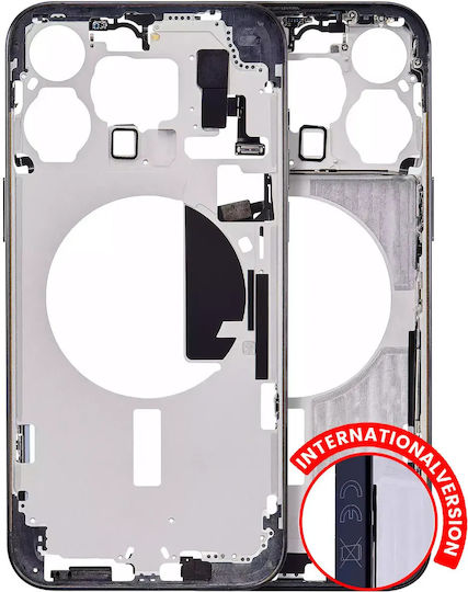 Mid-frame Housing W Small Parts Iphone 15 Pro Max Eu Global Version Aftermarket Plus Blue Titanium