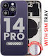 Back Housing W Small Parts Iphone 14 Pro Eu Global Version Aftermarket Plus Deep Purple
