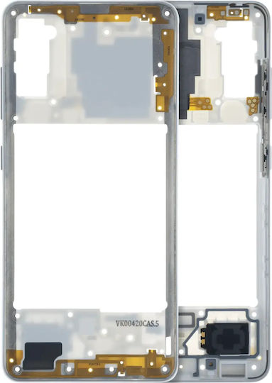 Mid-frame Housing Compatible Samsung Galaxy A41 A415 Service Pack White