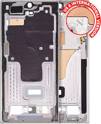 Средна Рамка За Мобилен Samsung Galaxy S23 Ultra 5g Us & International Version Небесносин Лайм