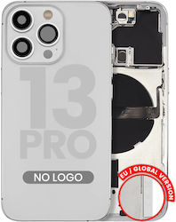 Back Housing W Small Parts Iphone 13 Pro Eu Global Version Aftermarket Plus Silver