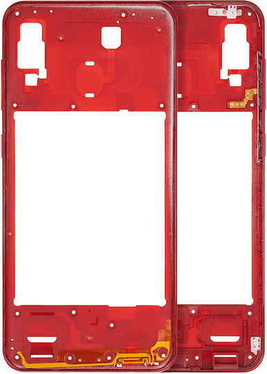 Mid-frame Housing Samsung Galaxy A30 A305 2019 Aftermarket Plus Red