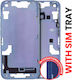 Mid-frame Housing W Small Parts Iphone 14 Eu Global Version Aftermarket Plus Blue