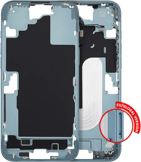 Mid-frame Housing Power Volume Button Iphone 16 Plus Eu Global Version Aftermarket Plus Teal