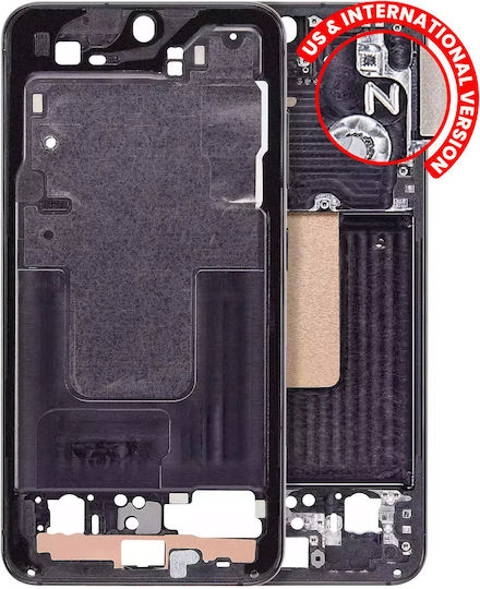 Mid-frame Housing Samsung Galaxy S23 5g Us & International Version Phantom Black