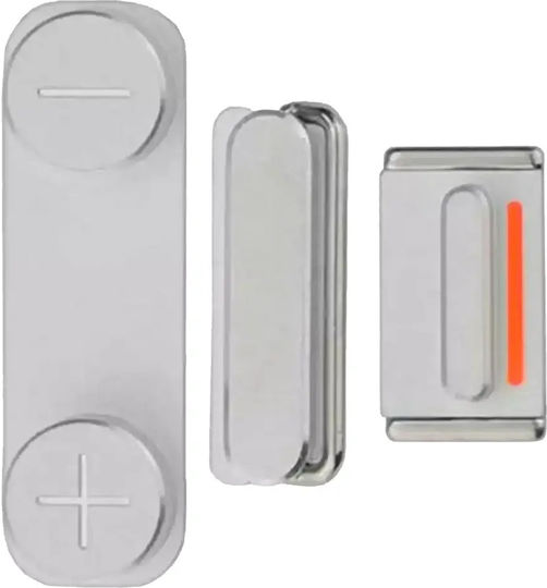 Hard Buttons Set Power Volume Vibrator Iphone 5s Se 2016 Silver