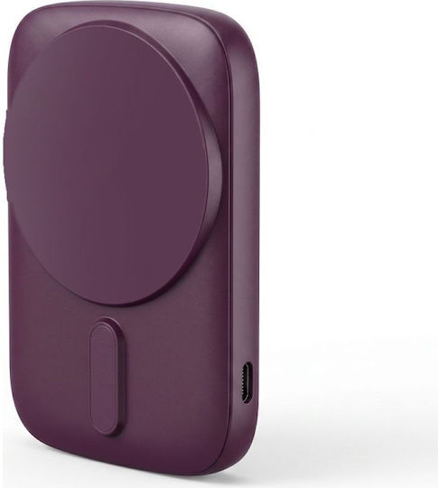 Blue Star DG-P8 MagSafe Power Bank 5000mAh 20W με Θύρα USB-C Power Delivery Burgundy