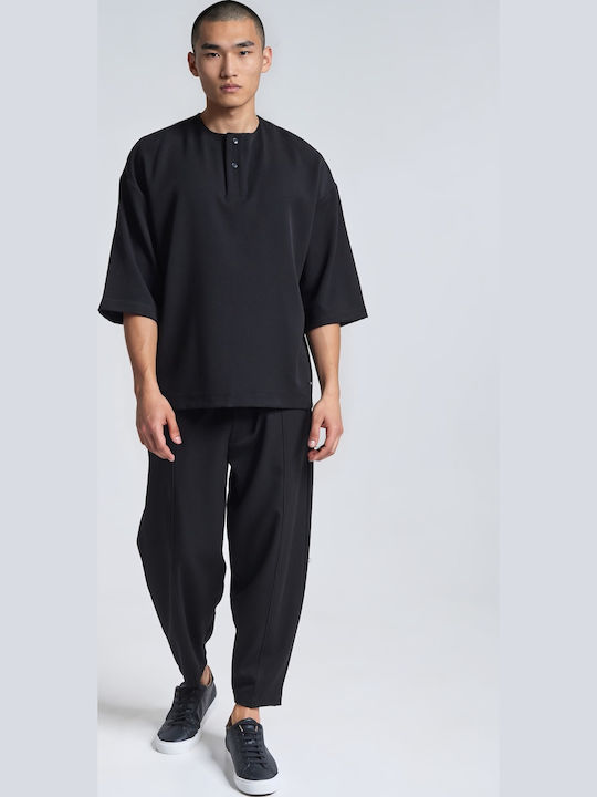 Ανδρικό Παντελόνι Relaxed Fit Μαύρο