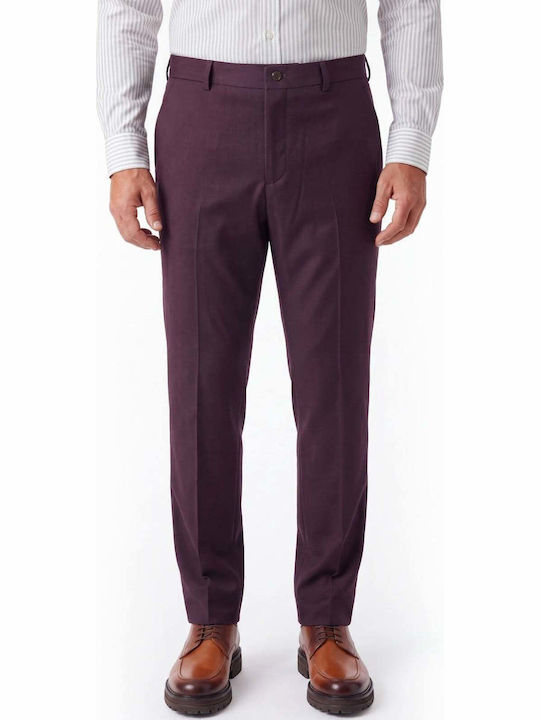 Ben Tailor Men's Trousers Relaxed Fit Bordeaux