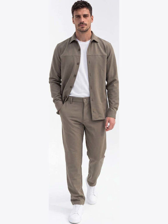 Ben Tailor Ανδρικό Παντελόνι Σετ Relaxed Fit Χακι