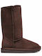 Nordic Damenstiefel mit Pelz Braun