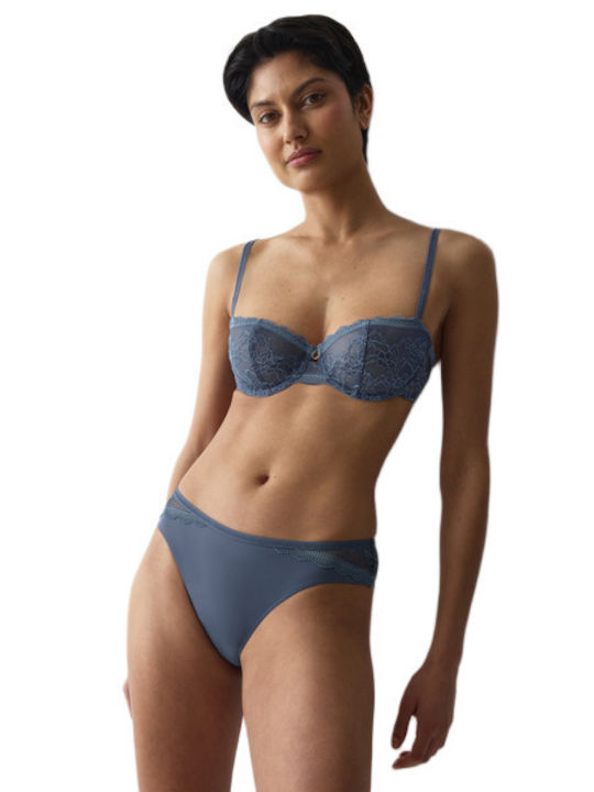 Triumph Women's Brazil Seamless with Lace Blue