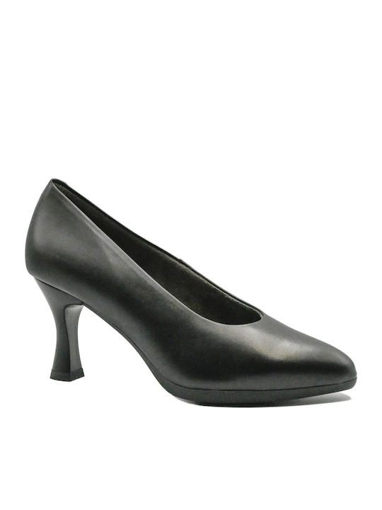 Pantofi Cu Toc Din Piele Cu Toc Stiletto Negri