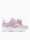 Kids Sneakers with Hoop & Loop Closure Pink
