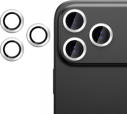 iPhone 18 Pro Kameraschutz Ring Gehärtetes Glas Silber
