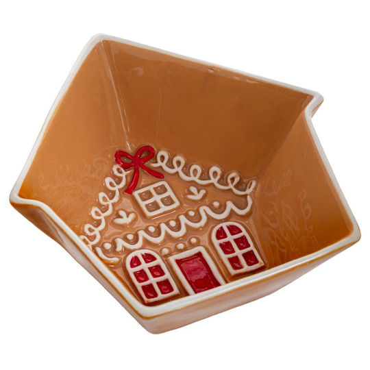 Bol De Crăciun Ceramică Căsuță Gingerbread Maro 14x14x5cm Iliadis 94107 Set 2 Bucăți Material Ceramică Maro Iliadis Il_94107