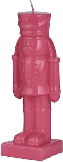 X-mas Kerze Nussknacker Rosa Rosa Paraffin Länge 8cm X Breite 7cm X Höhe 21cm