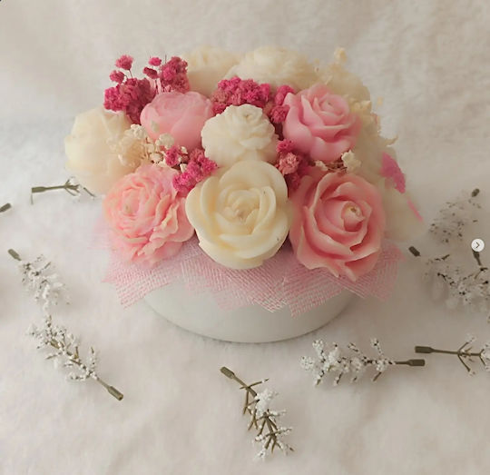 Maran Creations Bouquets Statement Baby Kiss Aromatisches Dekoratives Kerze Rosa 250gr Maran Creations Bouquets Statement Baby Kiss Aromatisches Dekoratives Kerze Rosa 250gr