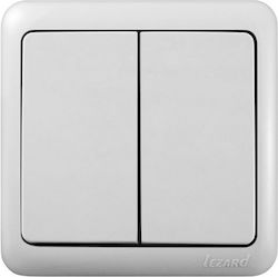 Lezard Comutator De Perete Electric Dublu Montat Pe Perete Cu Ramă Cap-Scară