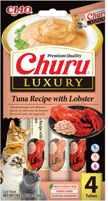 Churu Luxury Deliciu Cremos pentru Pisici cu Ton și Homar 4 X 14 G