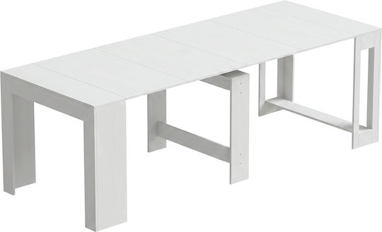 Ausziehbarer Esstisch Aus Holz Weiß 240x90x78cm