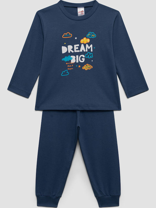 Minerva Kids Winter Pyjamas Blue Fly Interlock