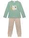 Minerva Kinder-Nachtwäsche Winter Khaki Mist Good Mood