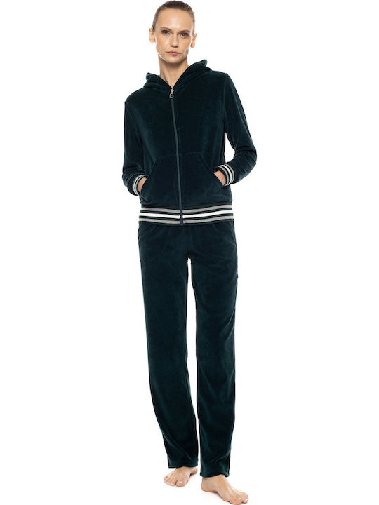 Pink Label Velvet Sweatpants Grey Charcoal