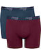 Start Short Men's Boxers Burgundy-Charcoal 2Pack