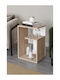 Wooden Multicolour Bedside Table 45x45x40cm