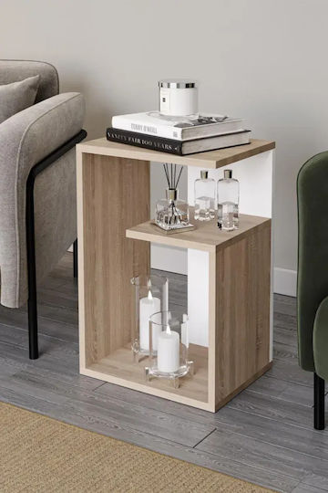 Wooden Multicolour Bedside Table 45x45x40cm