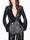 Armani Exchange Long Women's Double Breasted Black Blazer