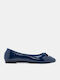 Women's Pointed Toe Ballerina Shoes Navy Blue