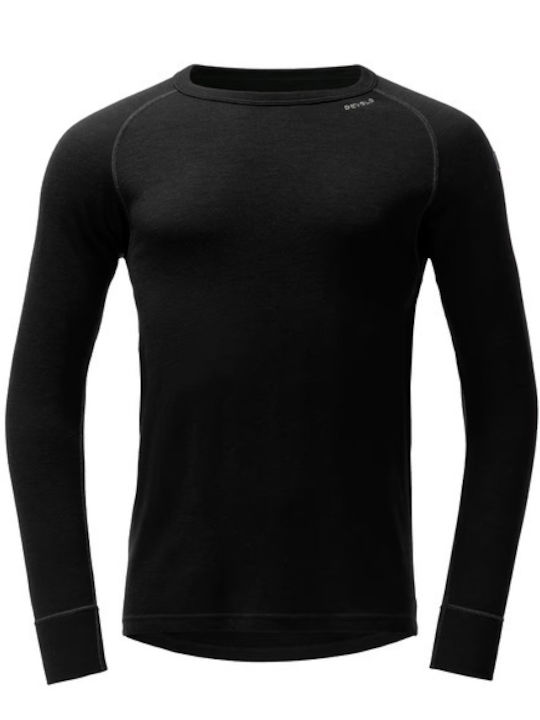 Men's Thermal Underwear Devold Expedition Merino 235 Shirt Black Black Go 155 224 A